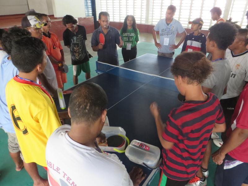 Day 9 - Table Tennis practice with the Timor-Leste Para-Table Tennis Federation